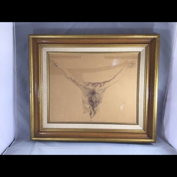Vintage Christ on the Cross by artist Robert Wood - Picture 7 of 7